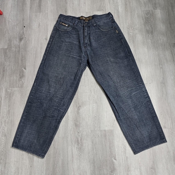 Vintage Y2K Noiz Jeans Blue Jeans Pants Embroidered Size 36x32 - Picture 2 of 7